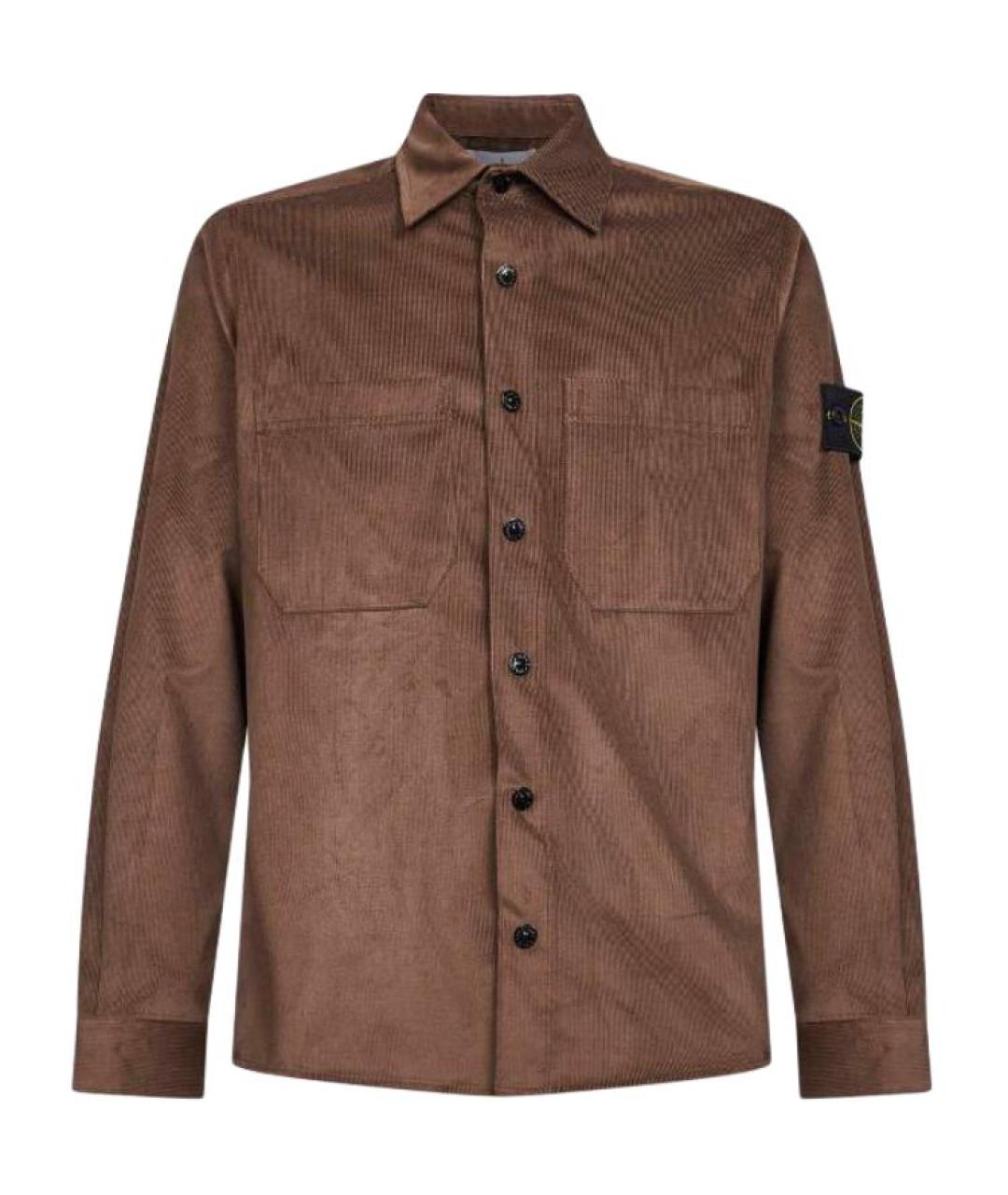 STONE ISLAND Коричневая кэжуал рубашка, фото 1