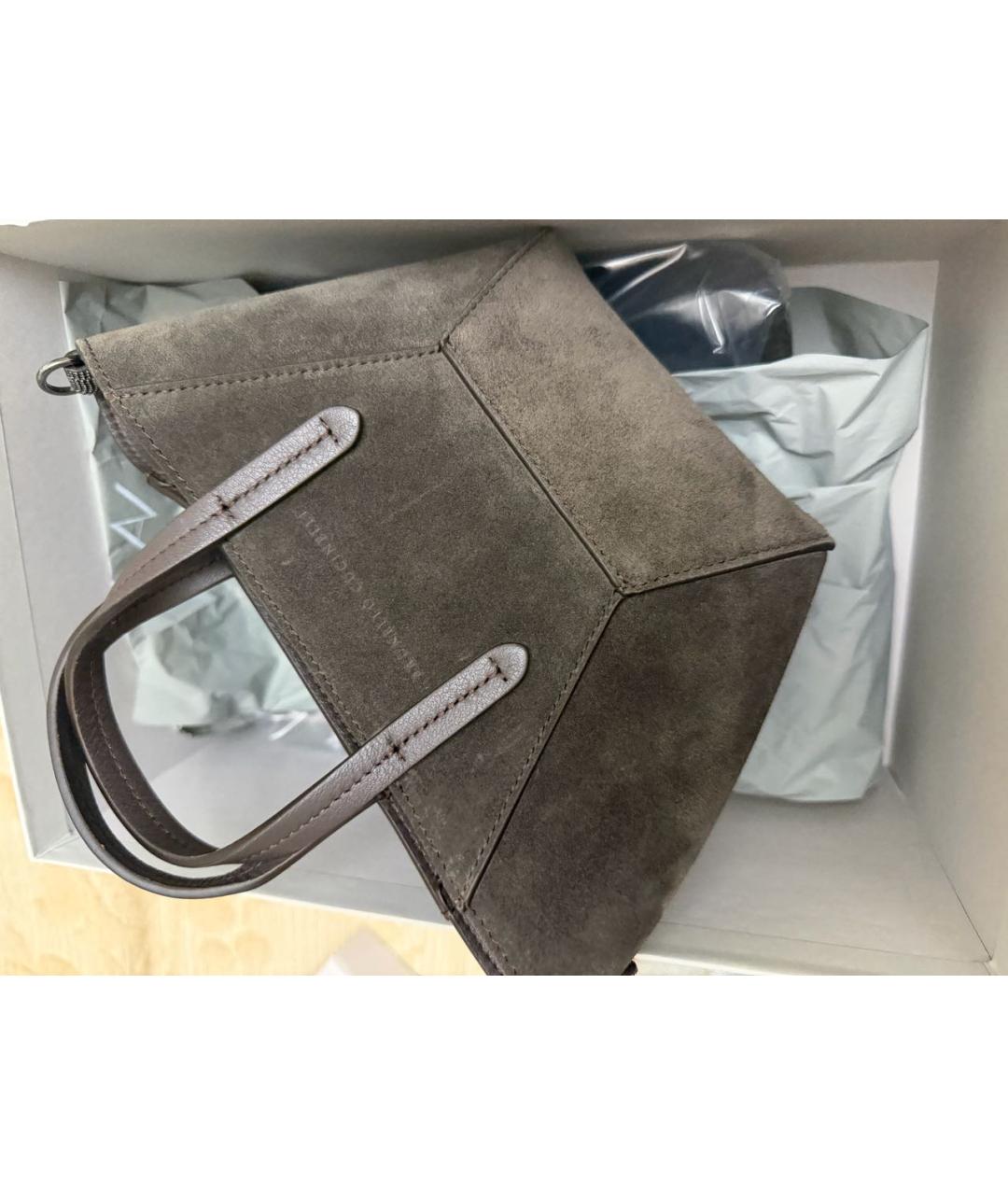 BRUNELLO CUCINELLI Коричневая замшевая сумка тоут, фото 2