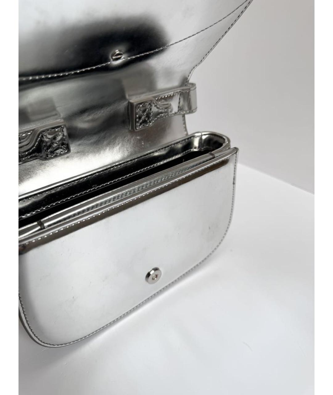 DIESEL Серебряная кожаная сумка через плечо, фото 5