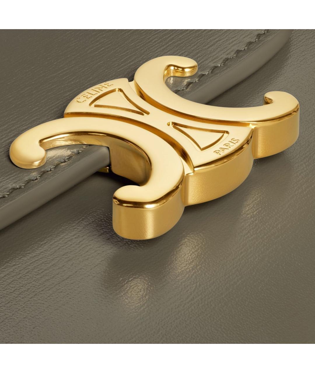 CELINE Хаки кожаный кошелек, фото 4