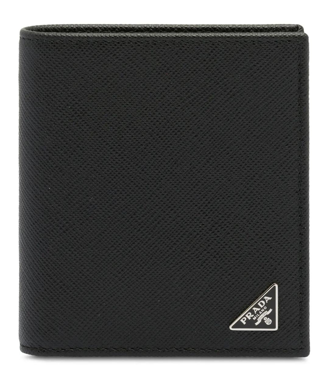 PRADA Черный кожаный кошелек, фото 1