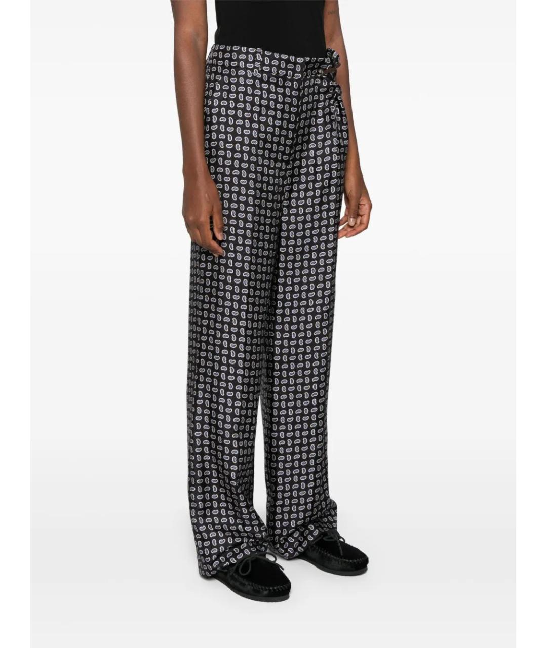 PRADA Мульти шелковые прямые брюки, фото 3