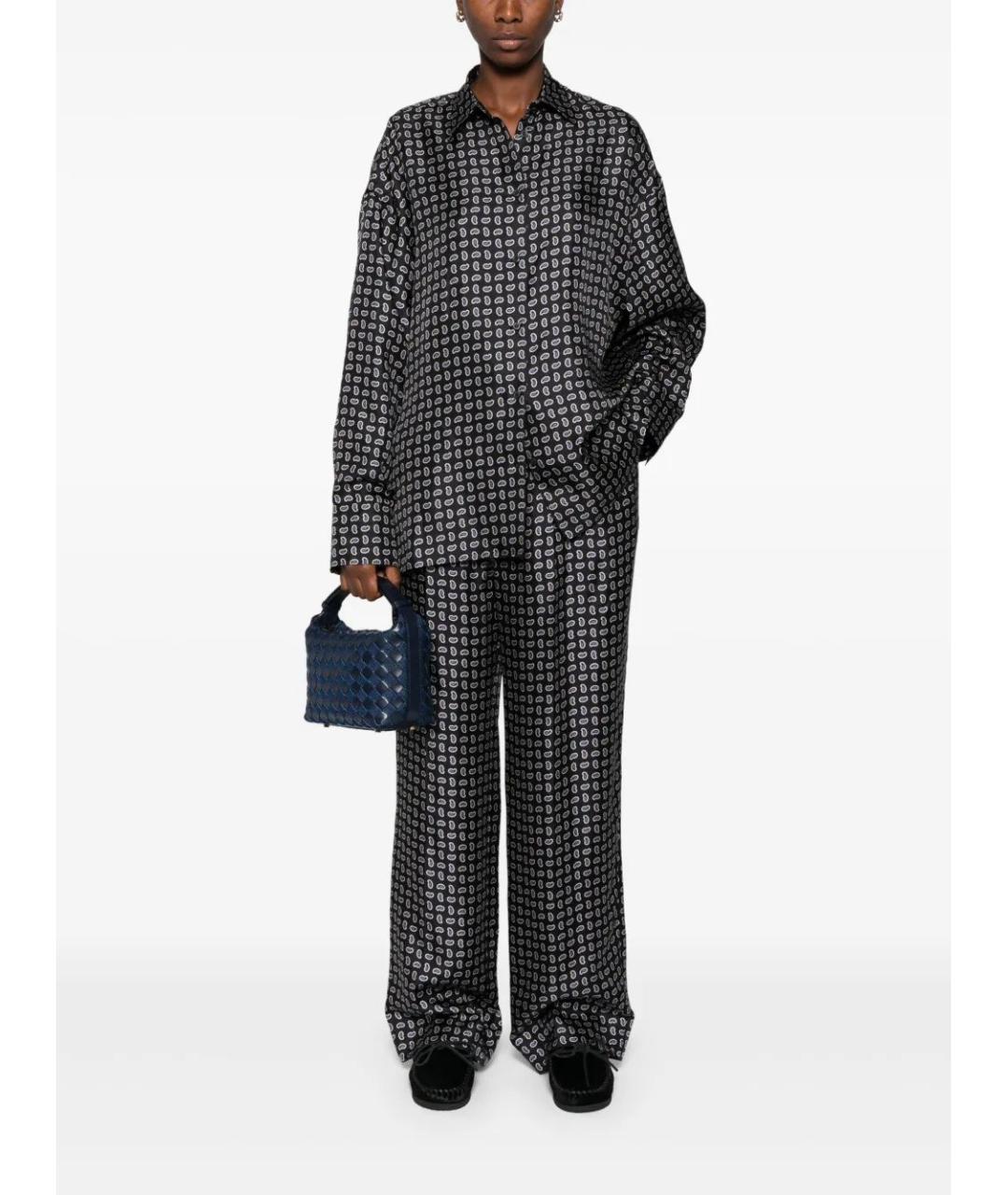 PRADA Мульти шелковые прямые брюки, фото 2