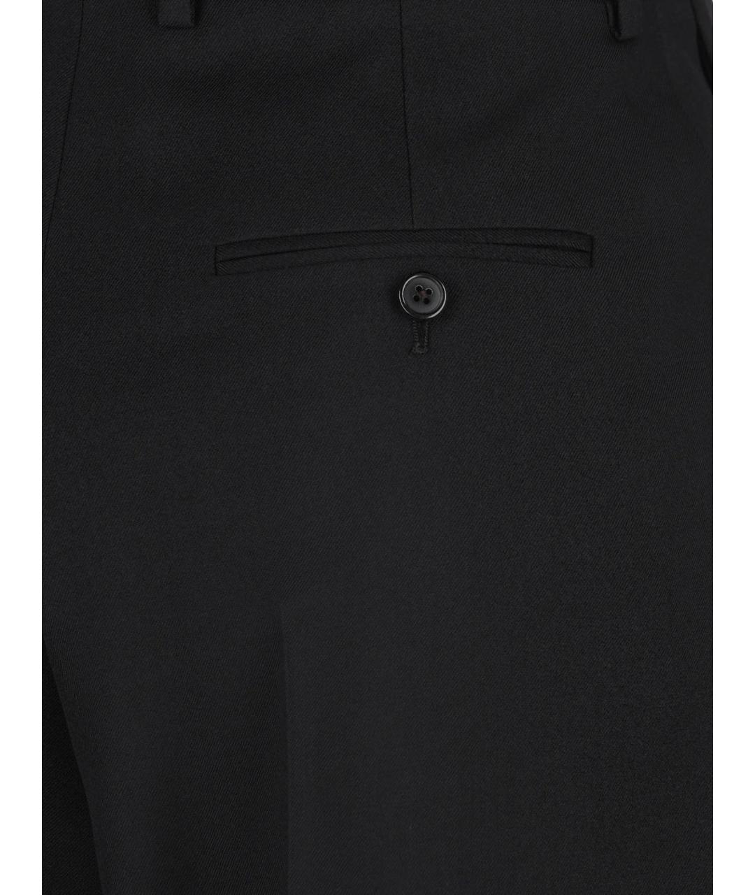 CELINE Черные шерстяные прямые брюки, фото 2