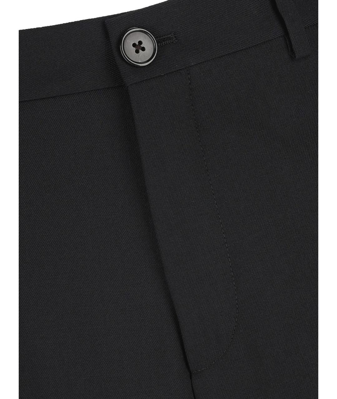 CELINE Черные шерстяные прямые брюки, фото 3