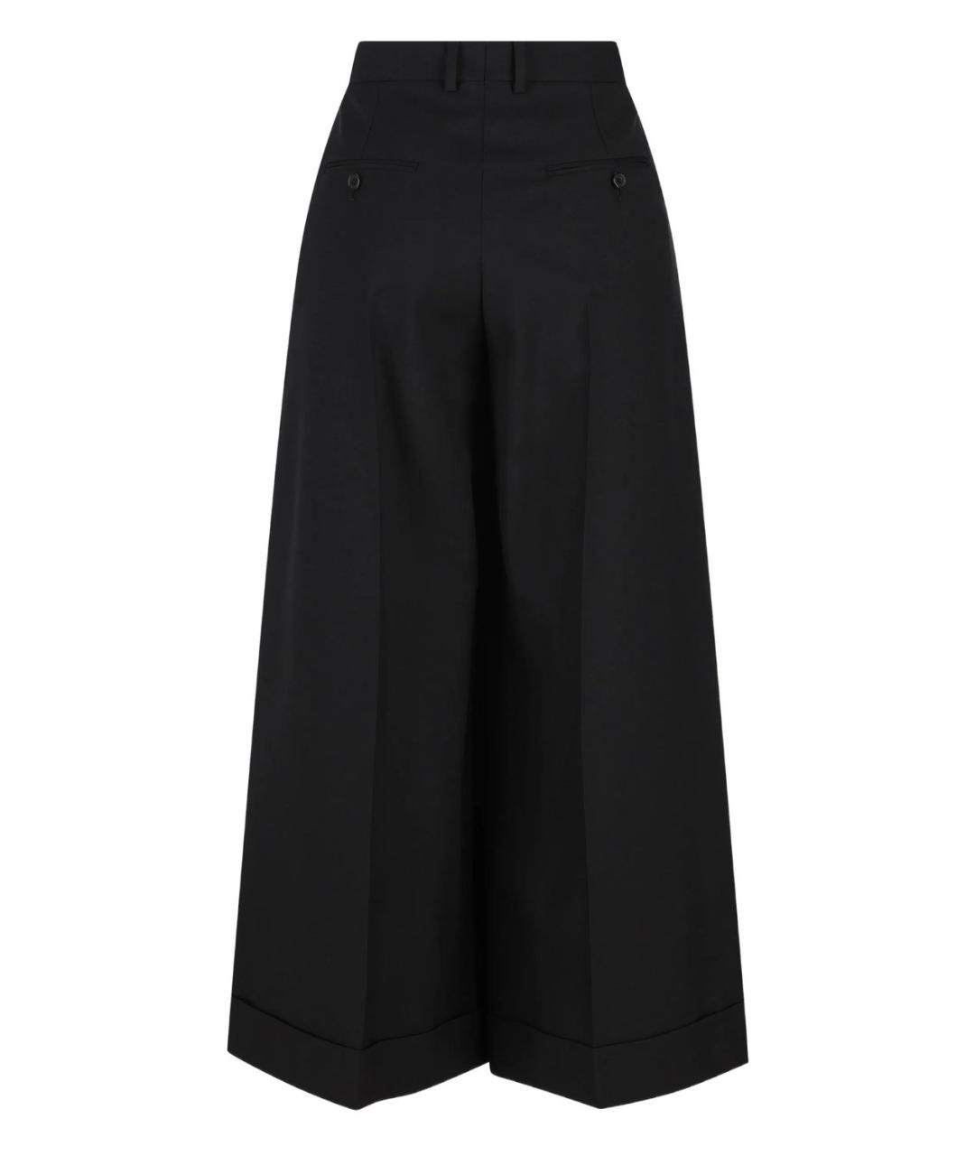CELINE Черные шерстяные прямые брюки, фото 4