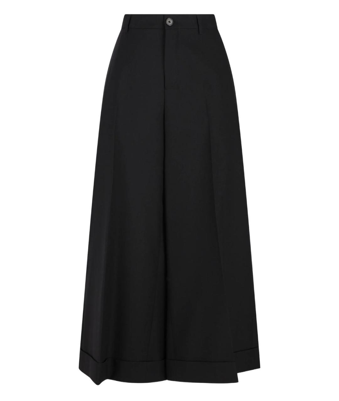 CELINE Черные шерстяные прямые брюки, фото 1