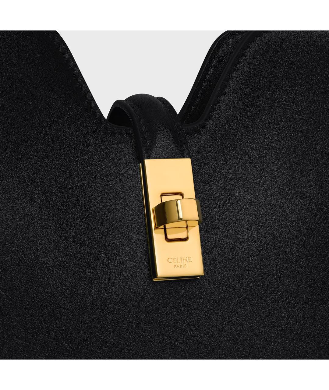 CELINE Черная кожаная сумка через плечо, фото 5