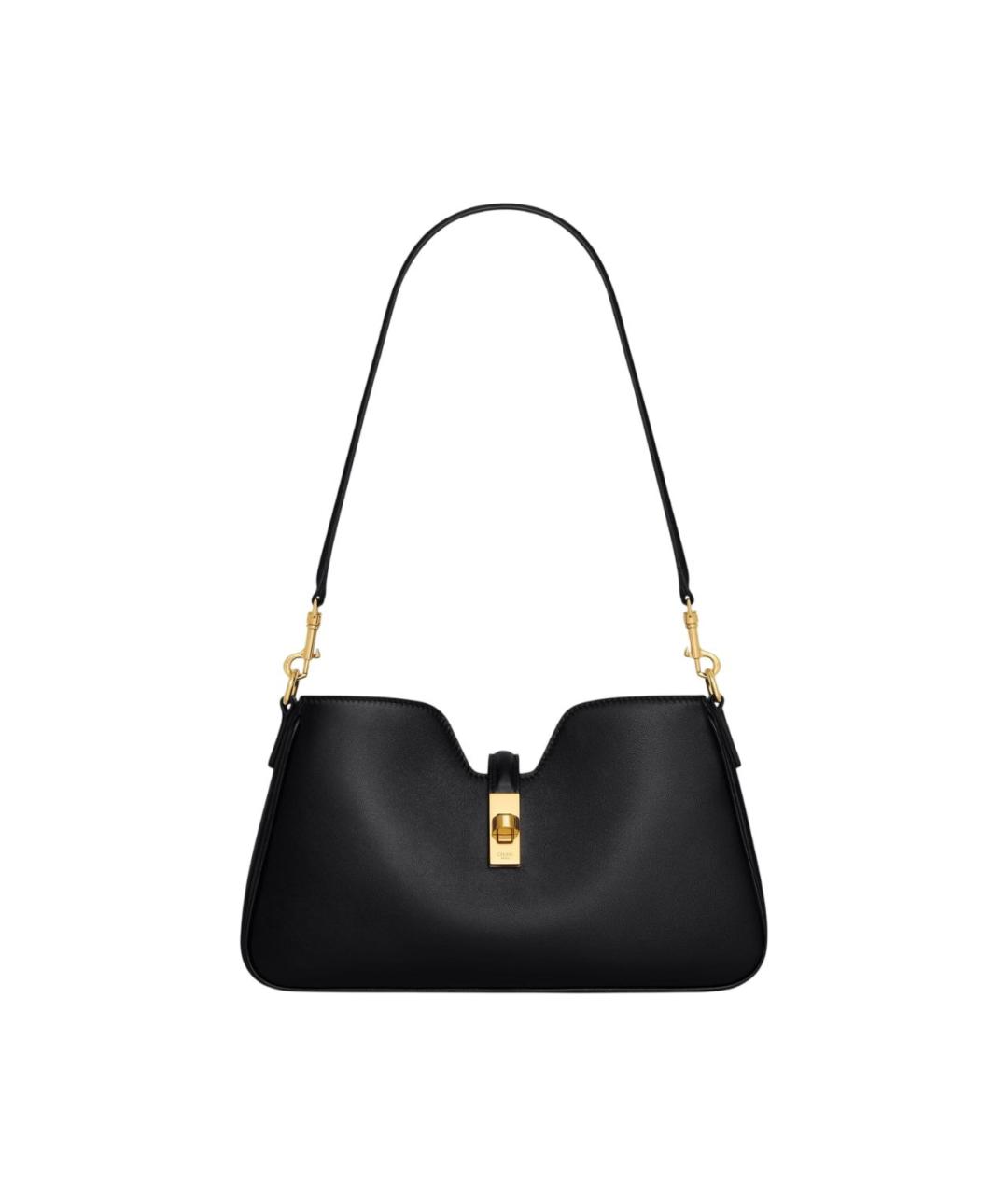 CELINE Черная кожаная сумка через плечо, фото 1