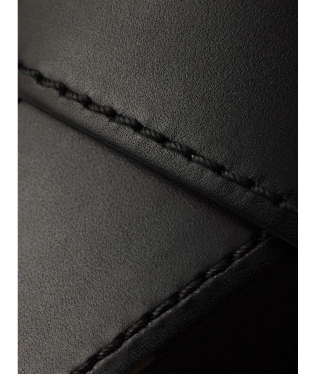 PRADA Черные кожаные шлепанцы, фото 5