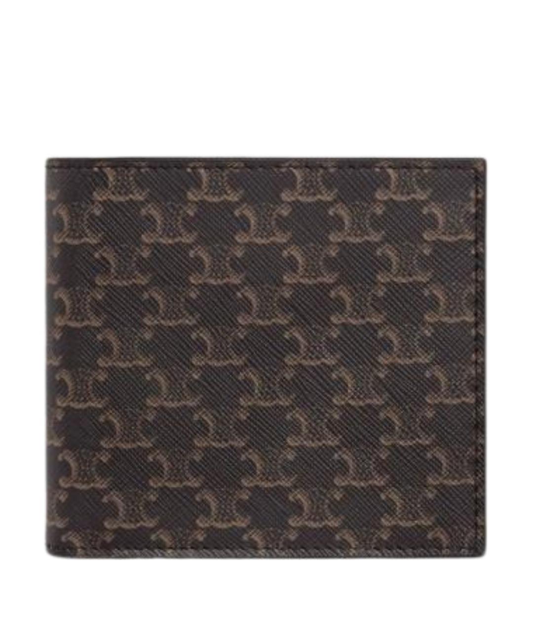 CELINE Коричневый кожаный кошелек, фото 1