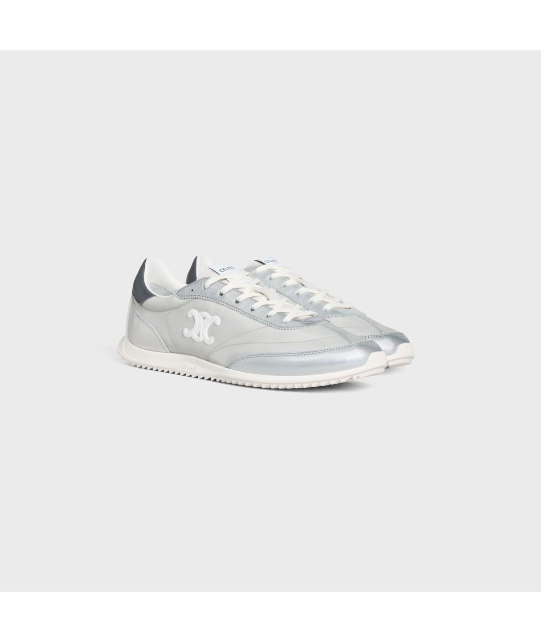 CELINE Серые кожаные кроссовки, фото 2