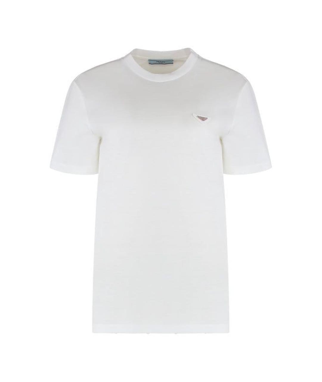 PRADA Белая хлопковая футболка, фото 1