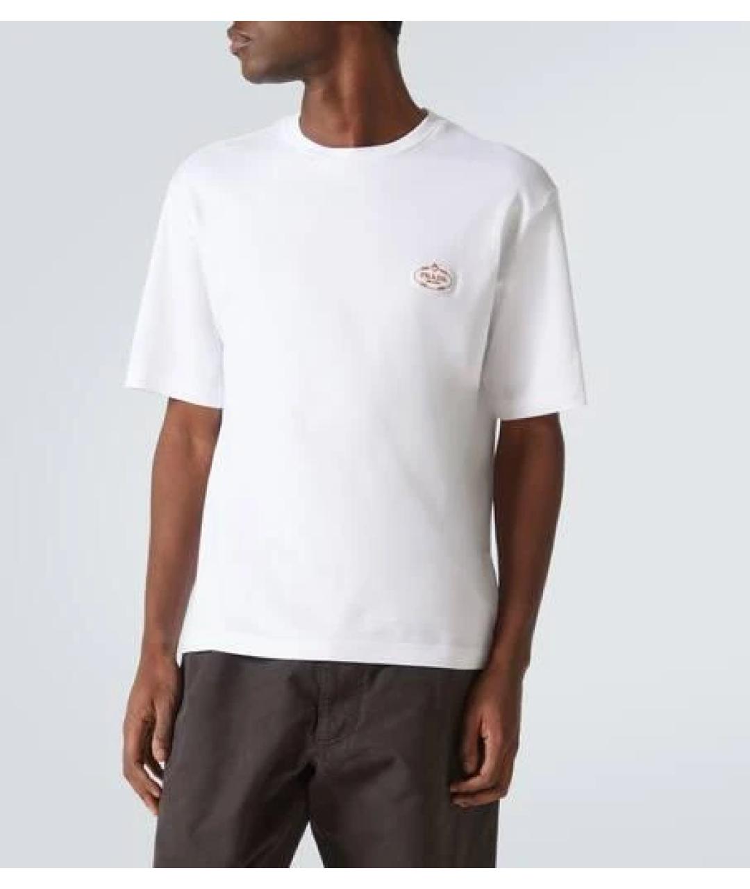 PRADA Белая хлопковая футболка, фото 3