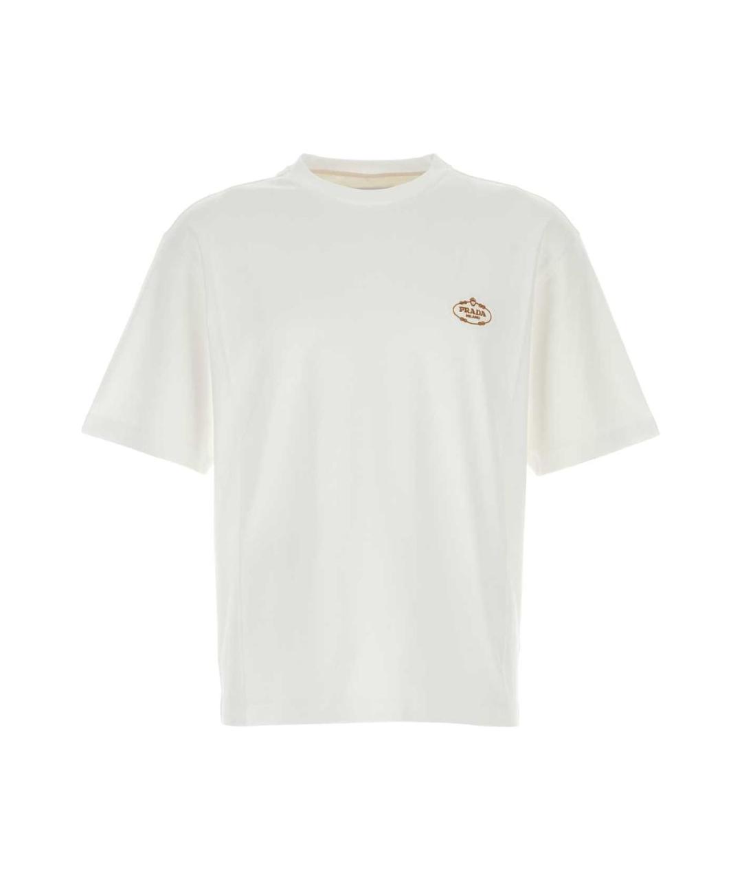 PRADA Белая хлопковая футболка, фото 1