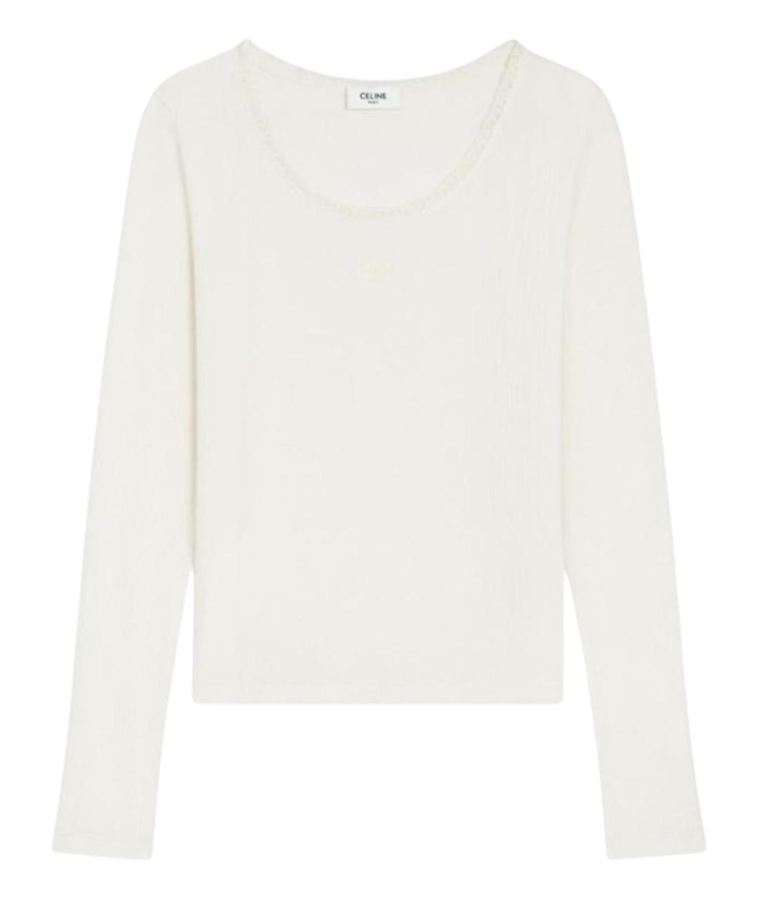 CELINE Белый хлопковый джемпер / свитер, фото 1
