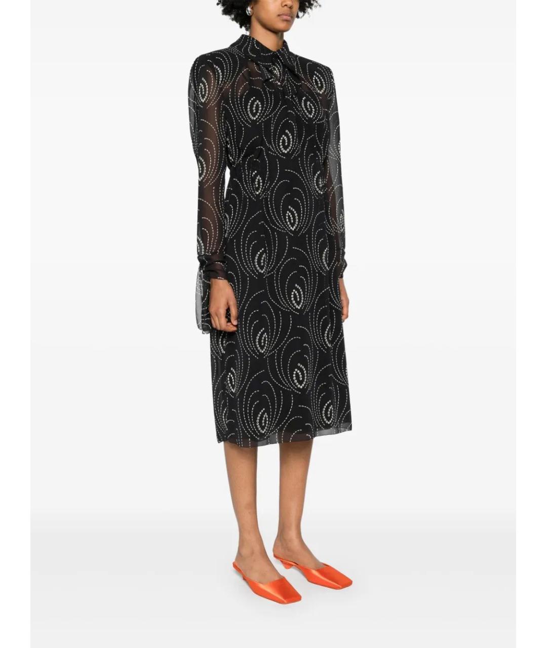 PRADA Черное полиамидовое повседневное платье, фото 3