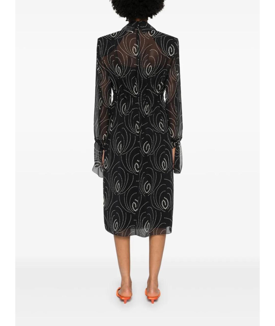 PRADA Черное полиамидовое повседневное платье, фото 4