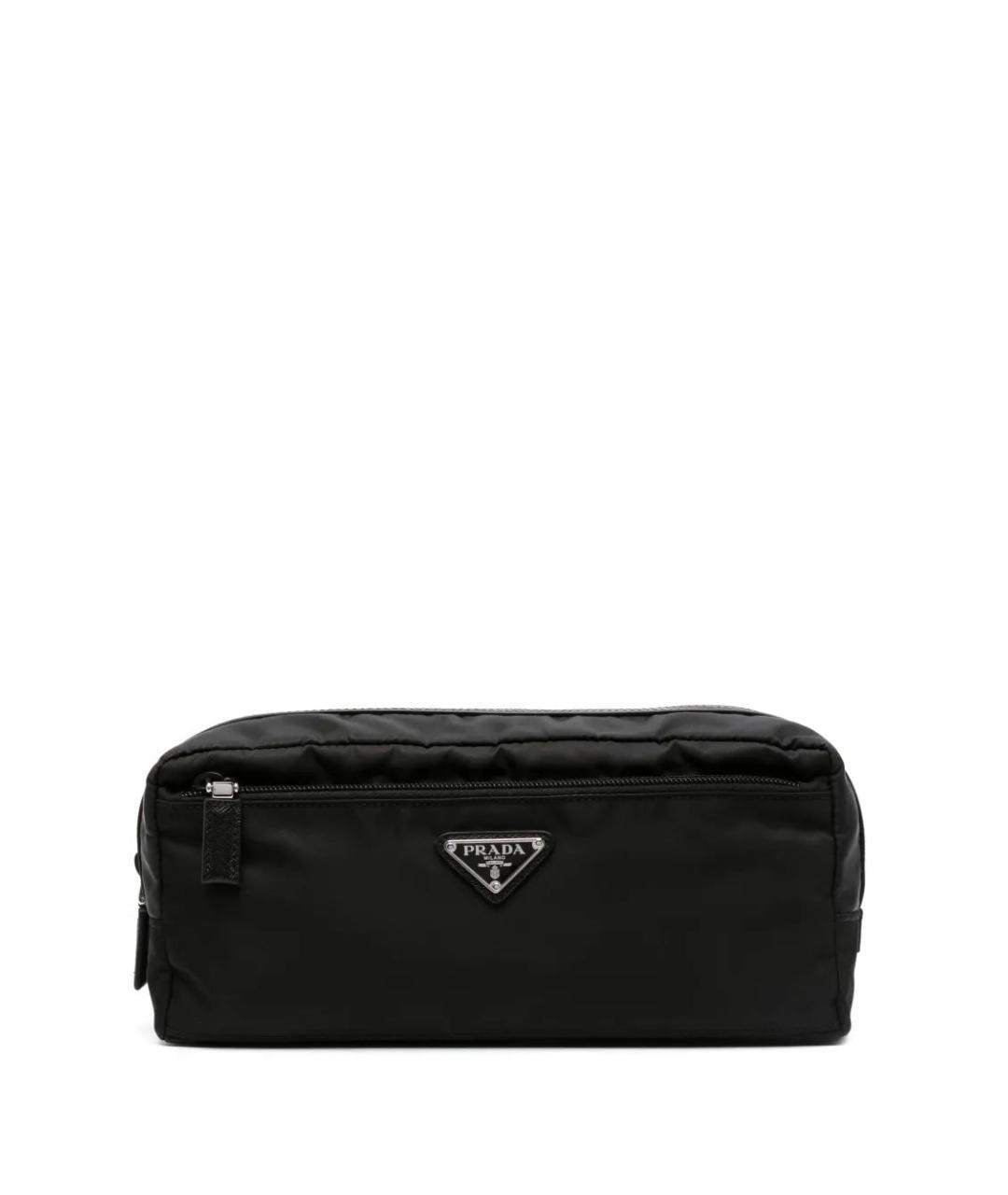 PRADA Черная синтетическая барсетка, фото 1