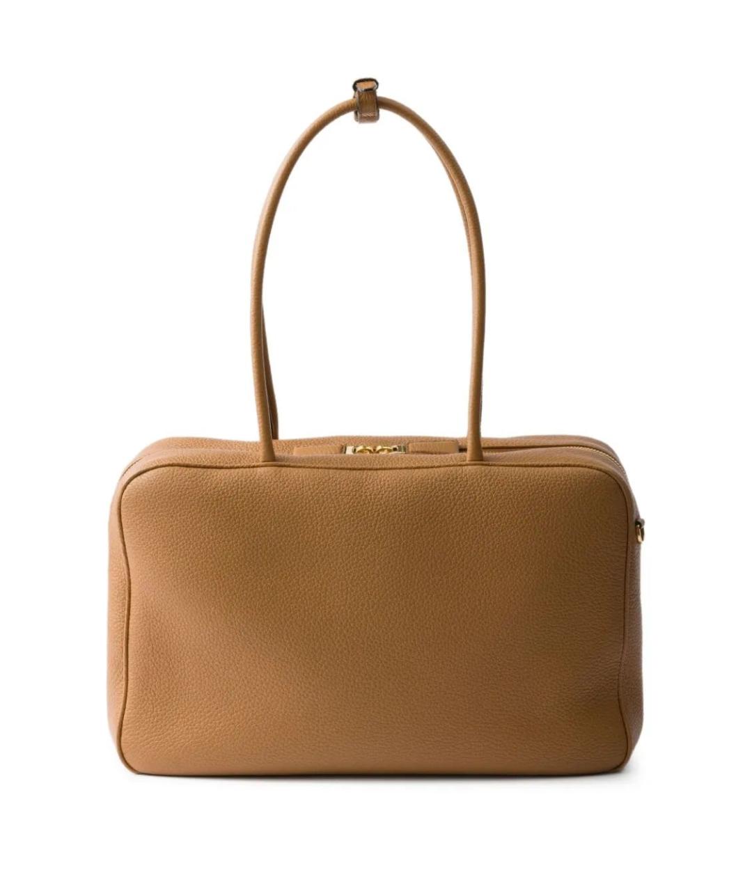 PRADA Бежевая кожаная сумка через плечо, фото 2