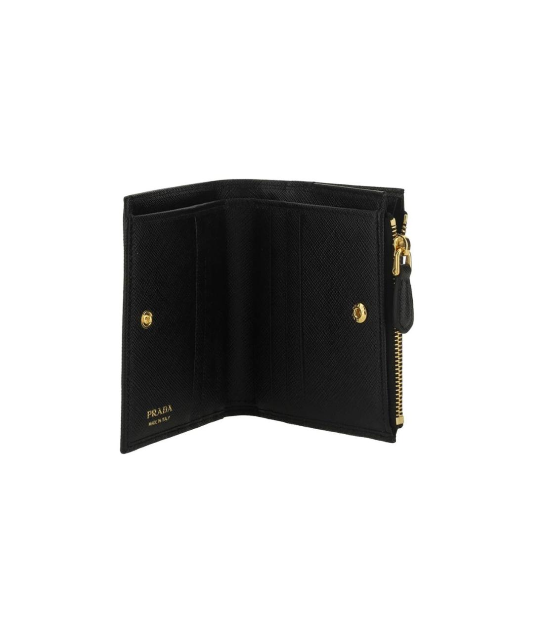 PRADA Черный кожаный кошелек, фото 4