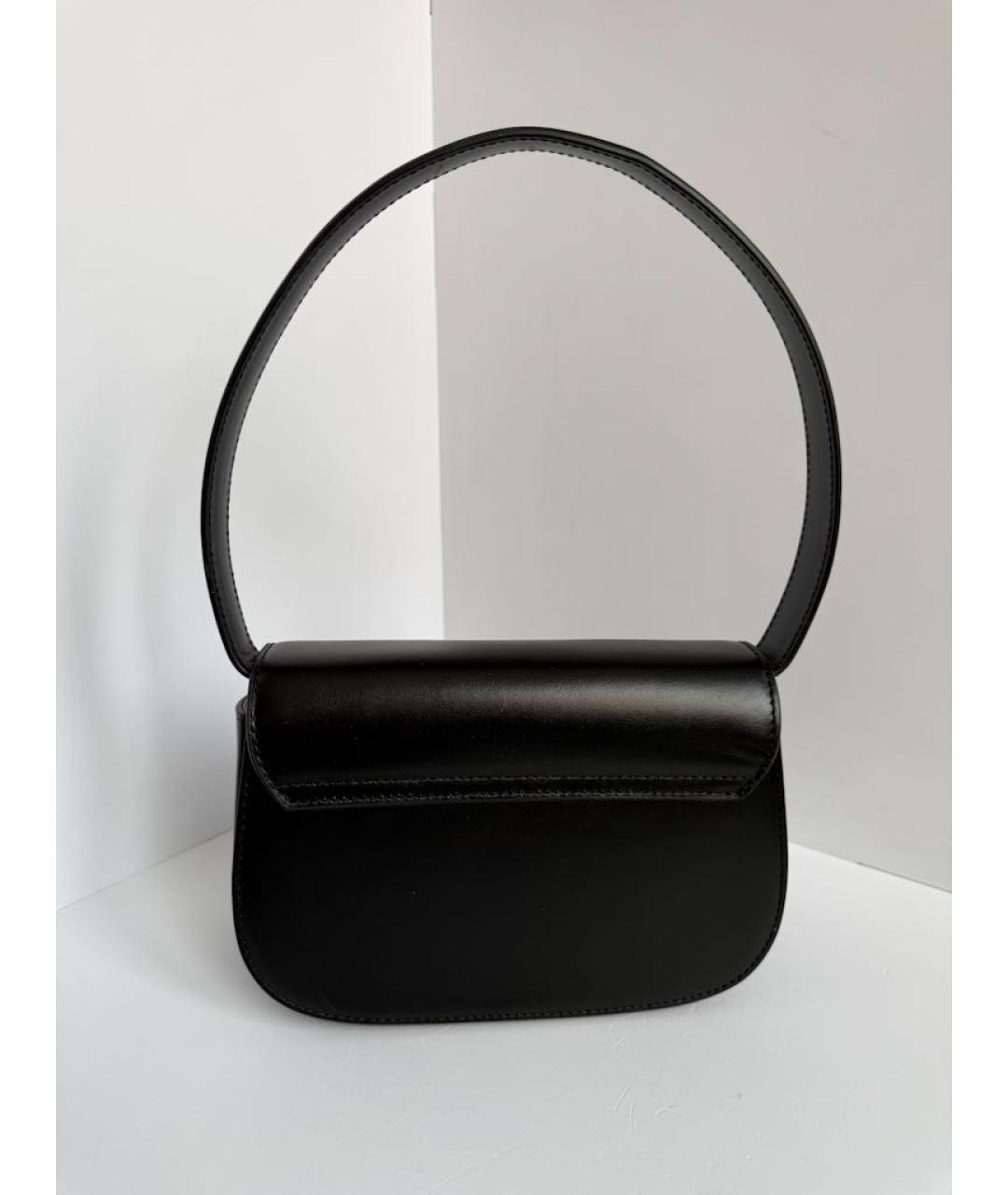 DIESEL Черная кожаная сумка через плечо, фото 3