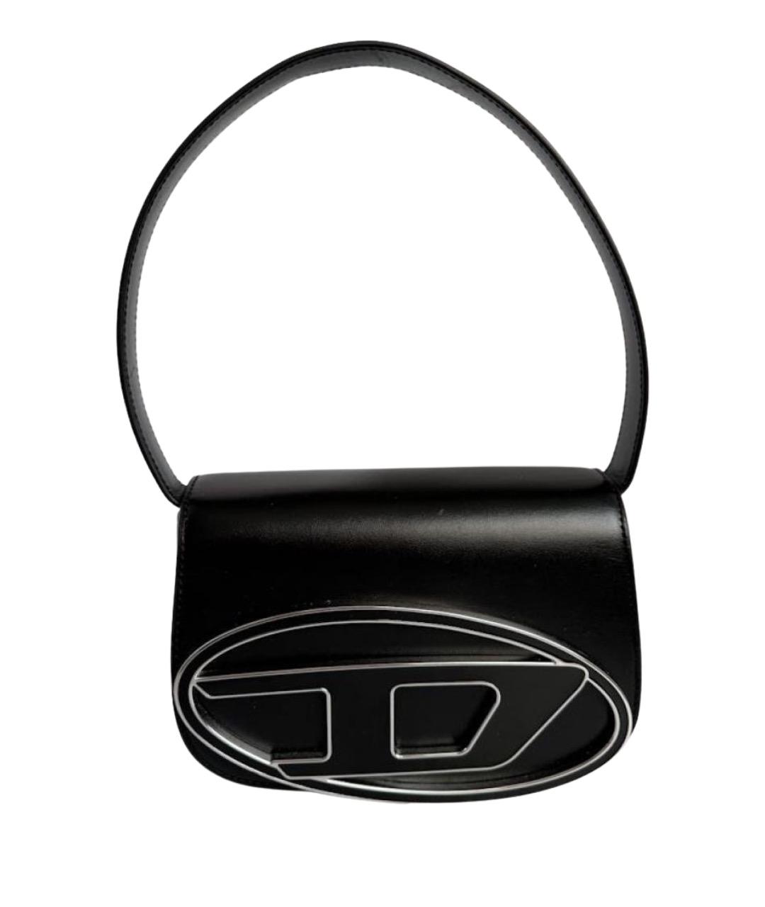 DIESEL Черная кожаная сумка через плечо, фото 1