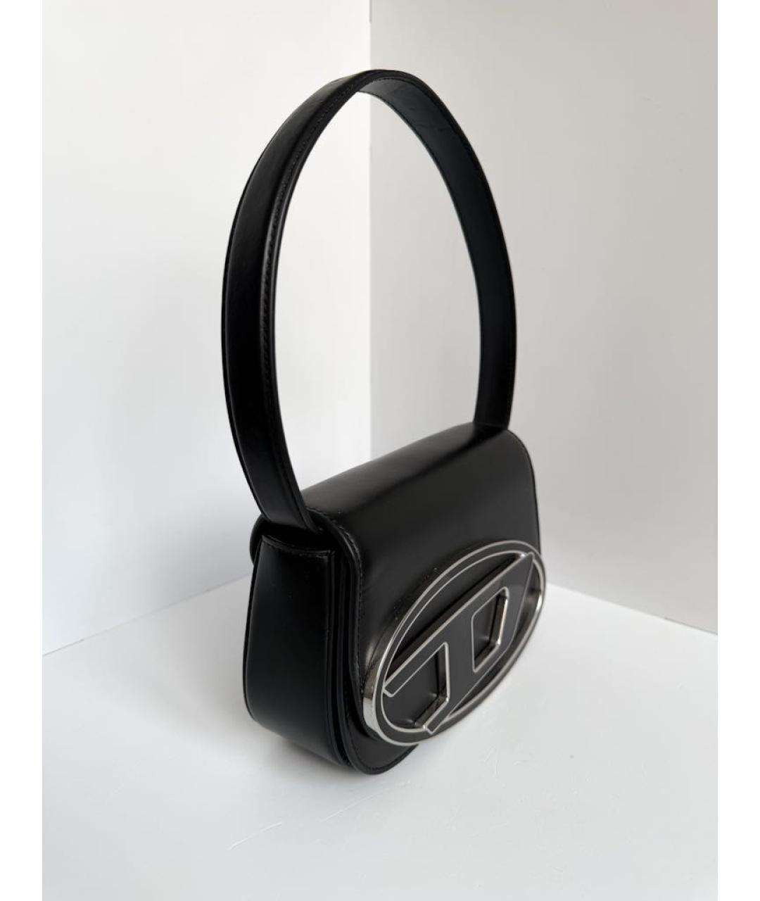 DIESEL Черная кожаная сумка через плечо, фото 2