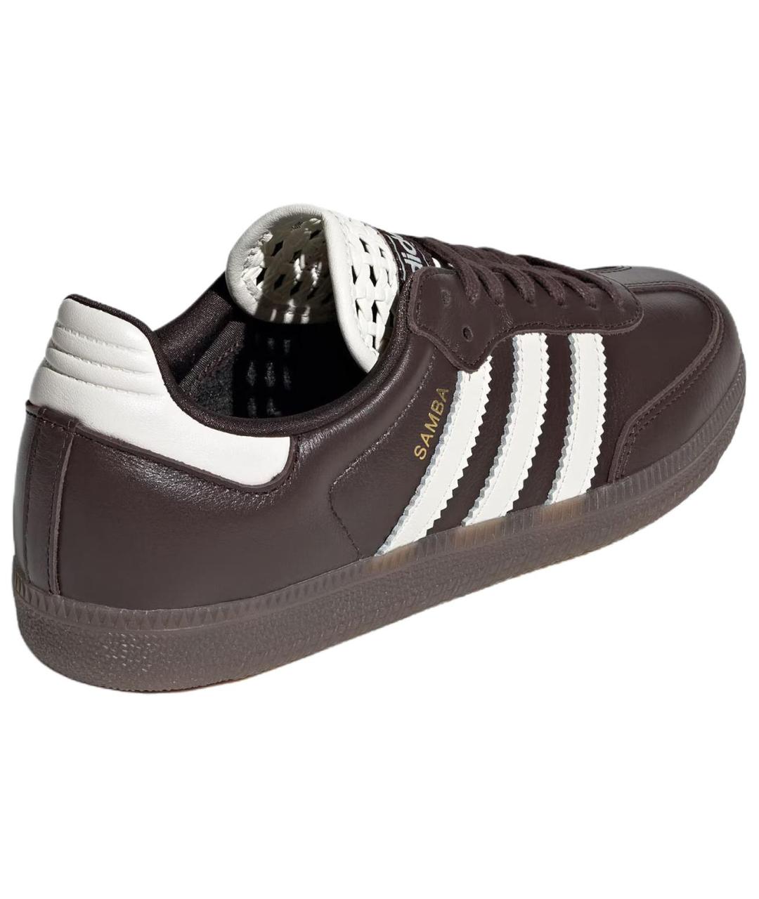 ADIDAS Коричневые кожаные кеды, фото 4