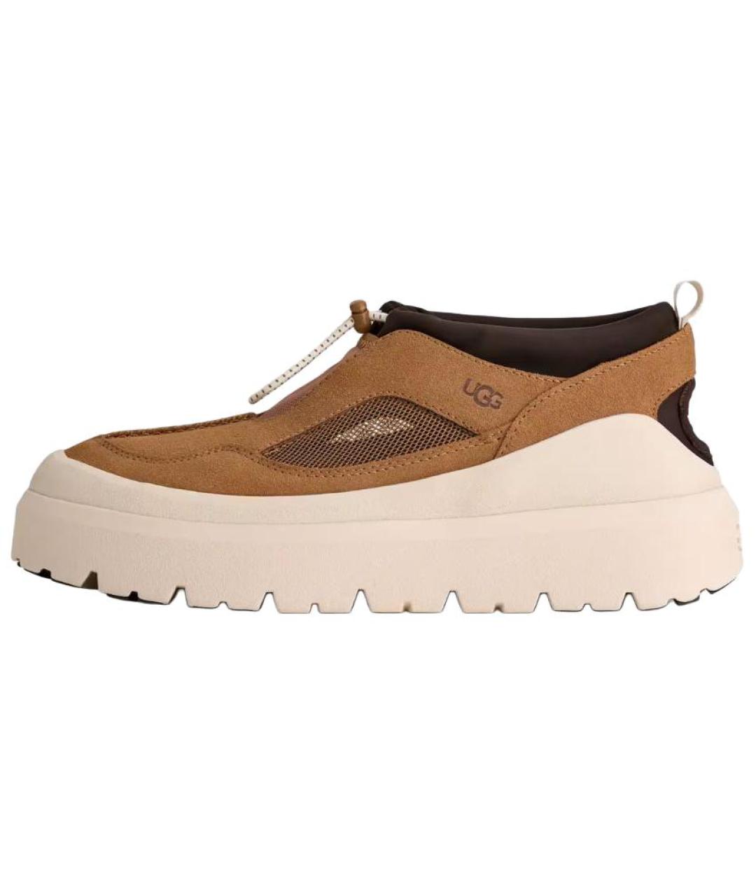 UGG AUSTRALIA Коричневые замшевые низкие кроссовки / кеды, фото 6