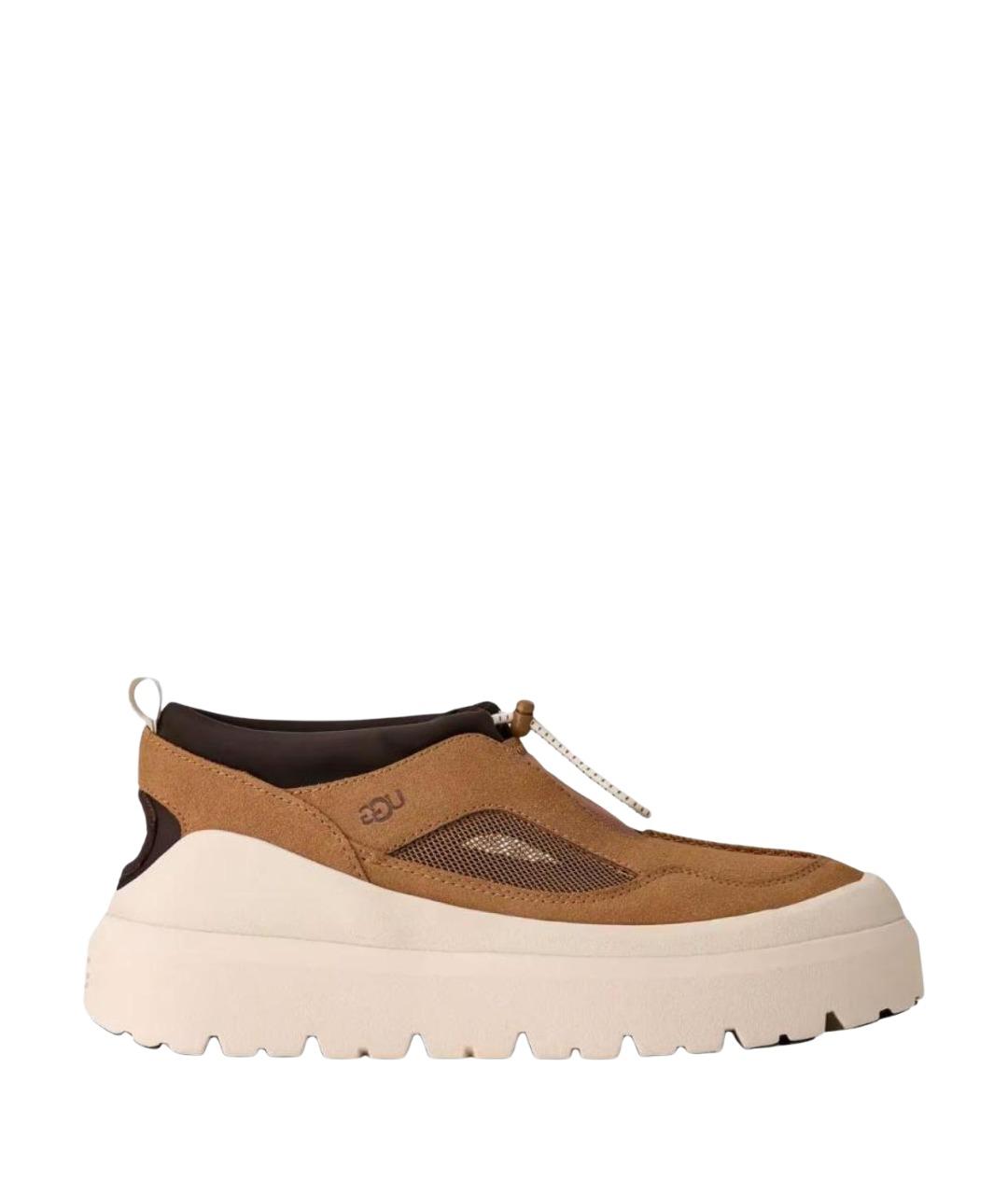 UGG AUSTRALIA Коричневые замшевые низкие кроссовки / кеды, фото 1