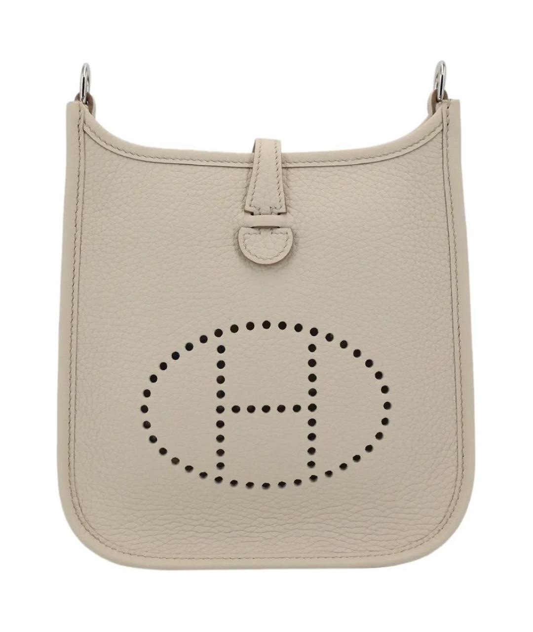 HERMES Серая кожаная сумка через плечо, фото 2