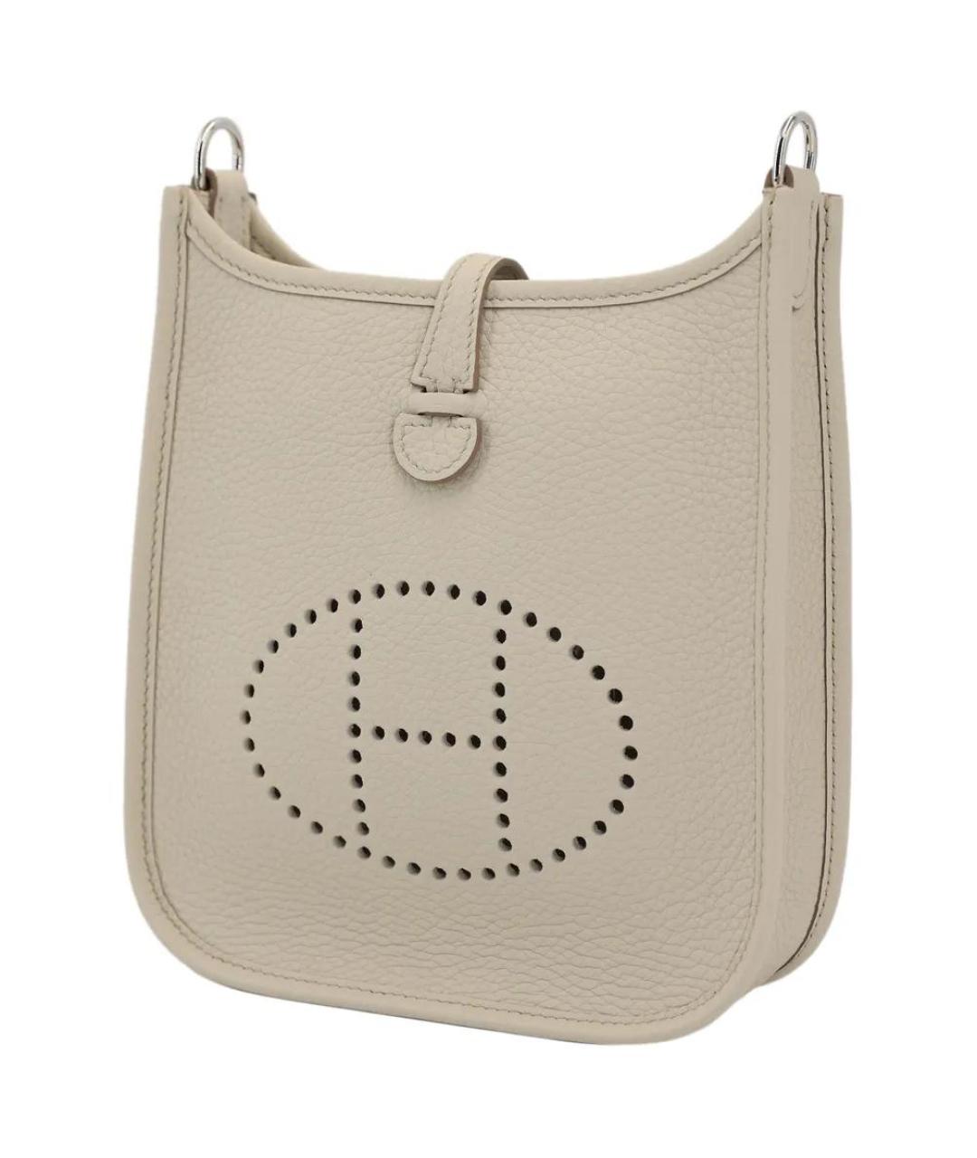 HERMES Серая кожаная сумка через плечо, фото 3