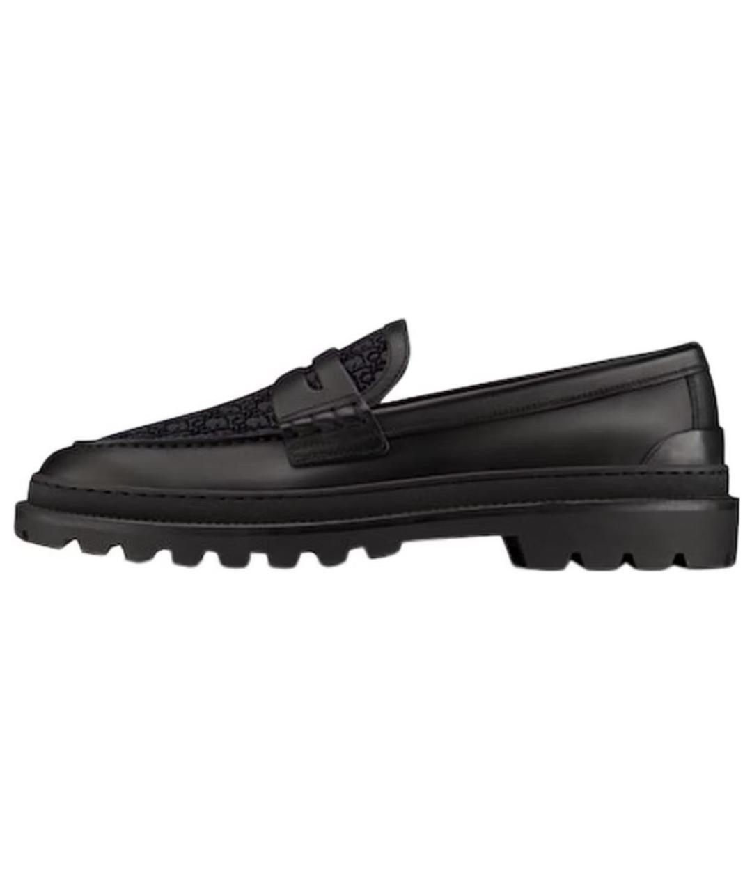CHRISTIAN DIOR Черные кожаные лоферы, фото 2