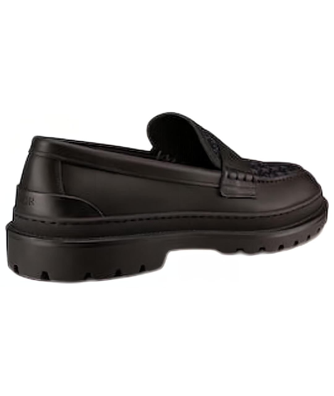 CHRISTIAN DIOR Черные кожаные лоферы, фото 3