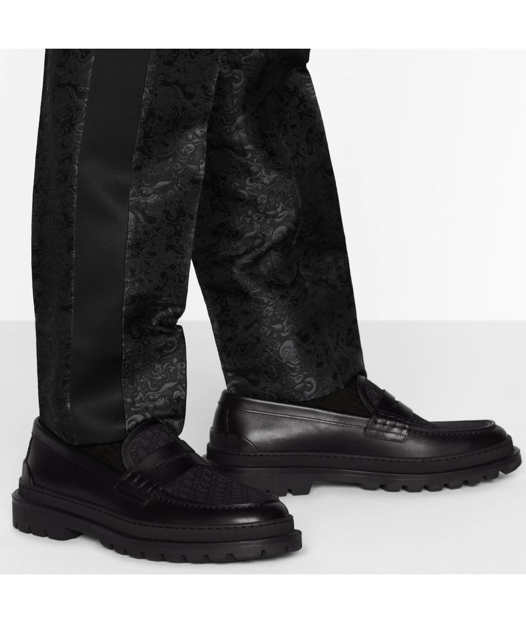 CHRISTIAN DIOR Черные кожаные лоферы, фото 5