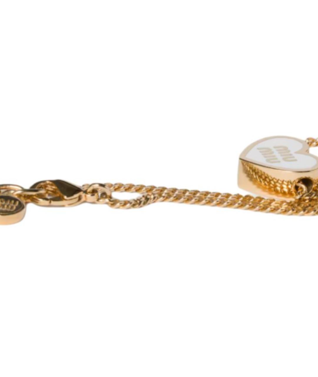 MIU MIU Золотой латунный браслет, фото 2