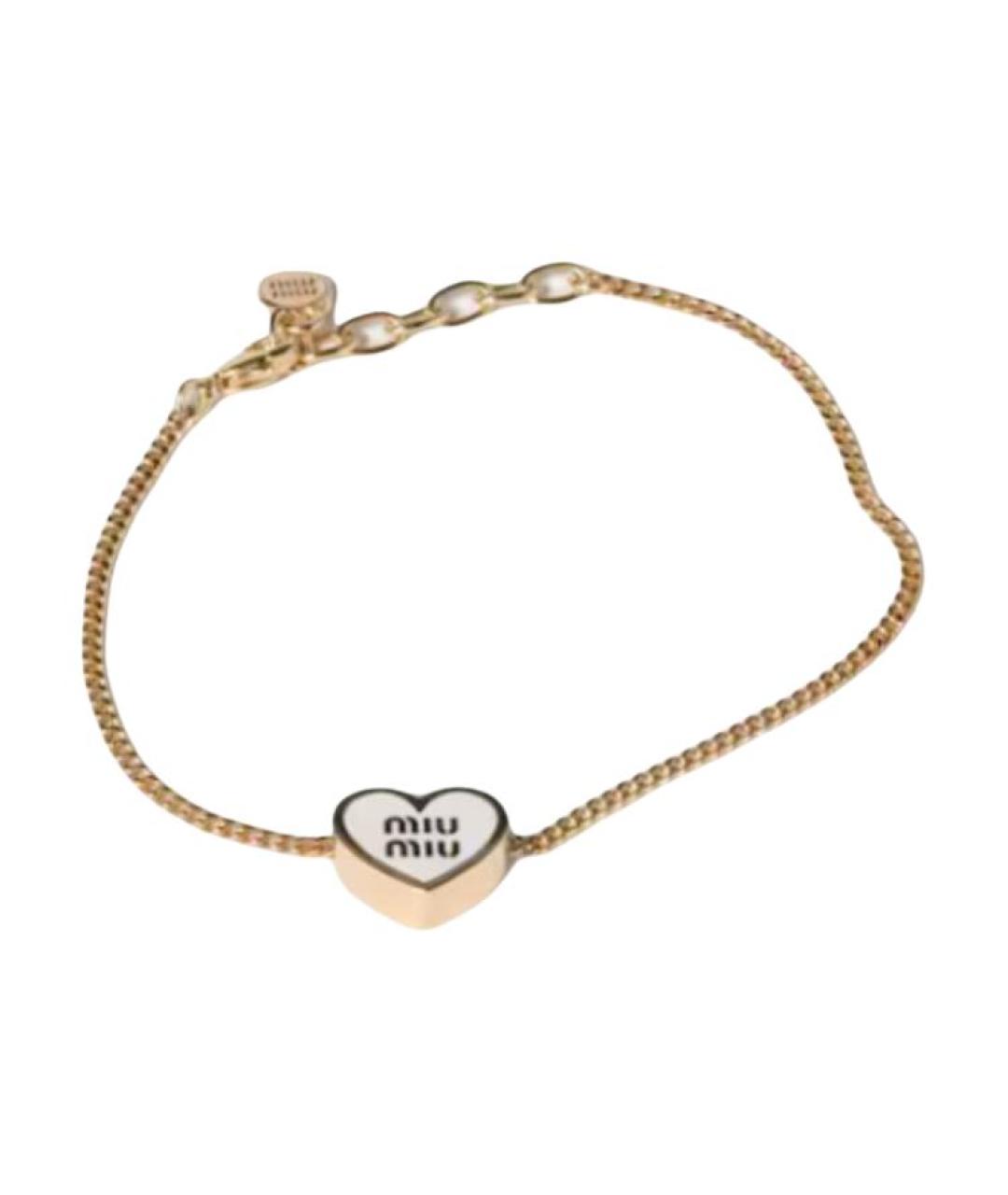 MIU MIU Золотой латунный браслет, фото 1