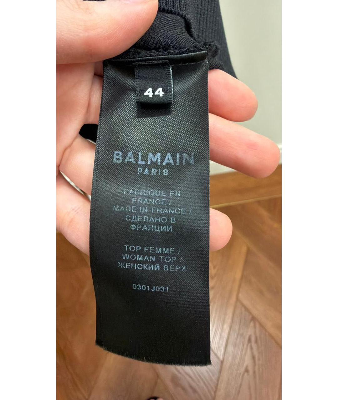 BALMAIN Черная футболка, фото 5