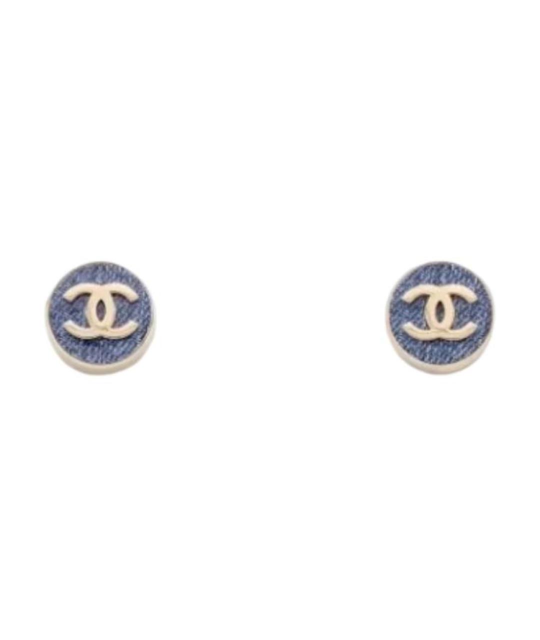 CHANEL Синие серьги, фото 1
