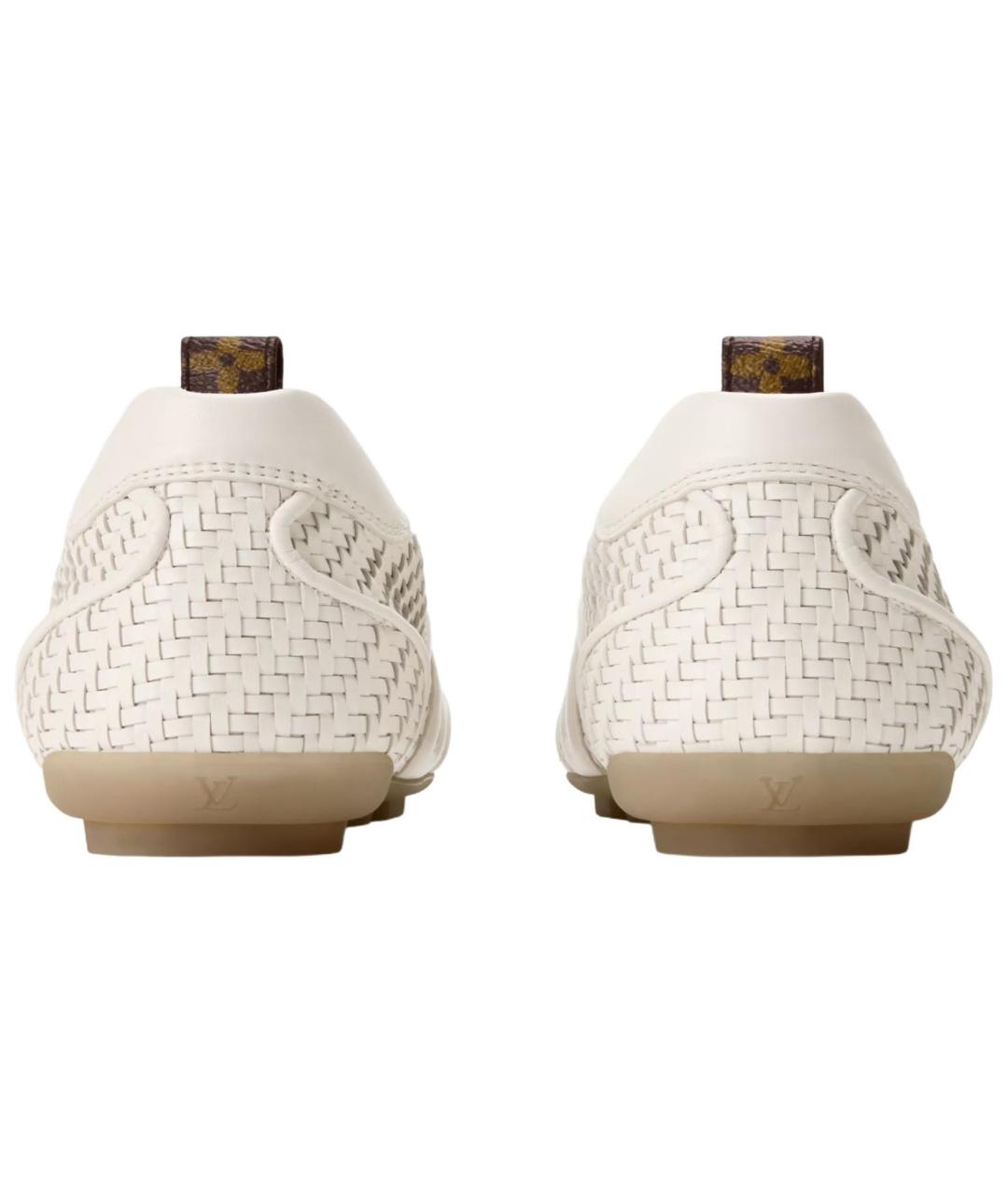 LOUIS VUITTON Белые кожаные кроссовки, фото 5