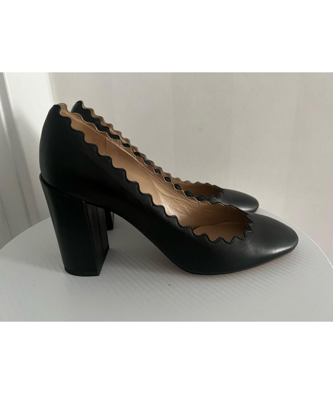 CHLOE Черные кожаные туфли, фото 8