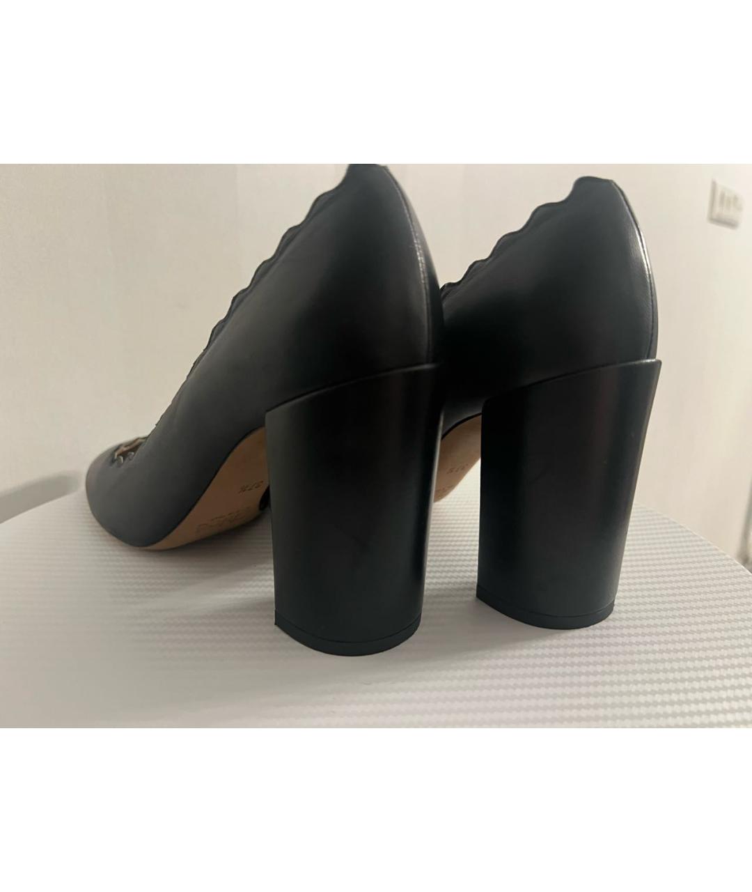 CHLOE Черные кожаные туфли, фото 6