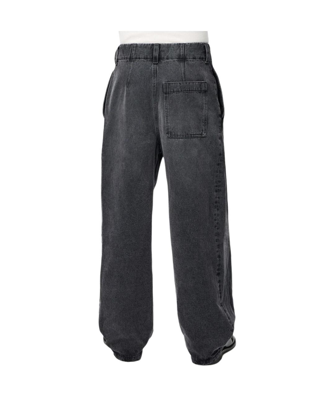 LOEWE Черные хлопковые прямые джинсы, фото 2