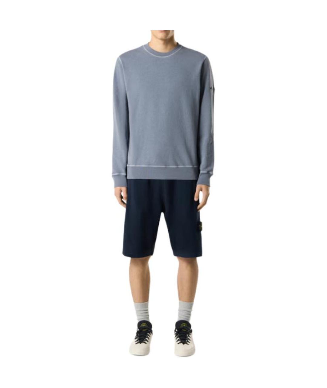 STONE ISLAND Темно-синие шорты, фото 3