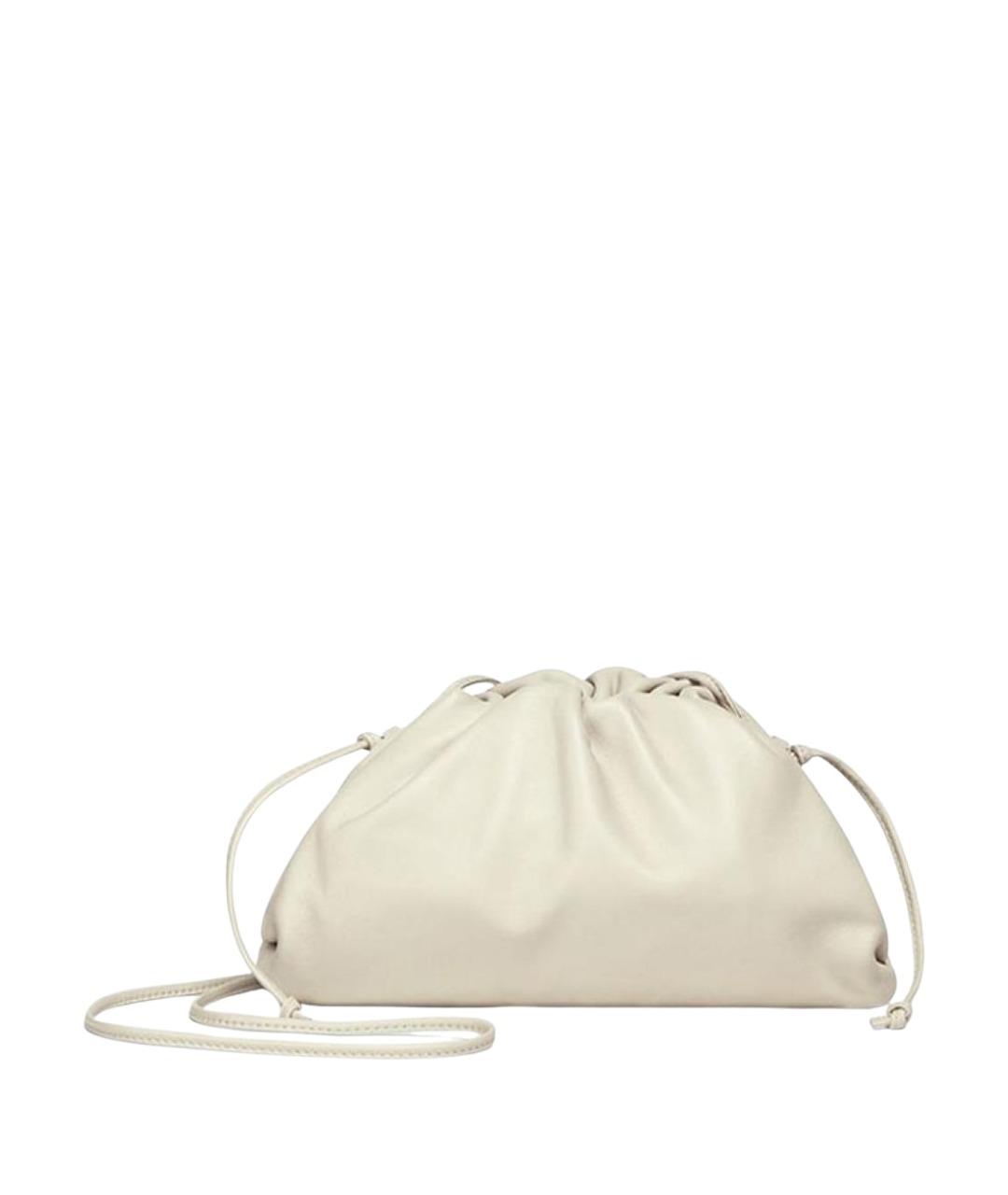 BOTTEGA VENETA Белая кожаная сумка через плечо, фото 1