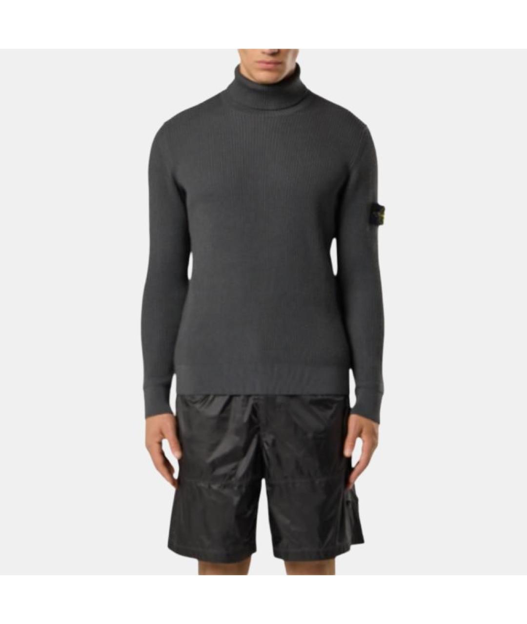 STONE ISLAND Серый джемпер / свитер, фото 4