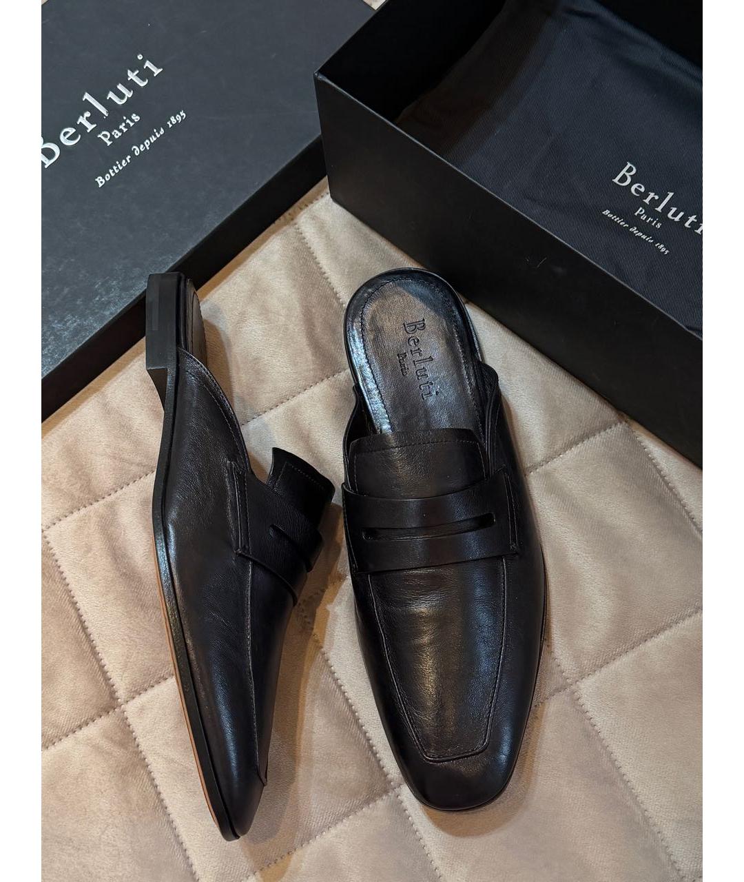 BERLUTI Черные кожаные лоферы, фото 3