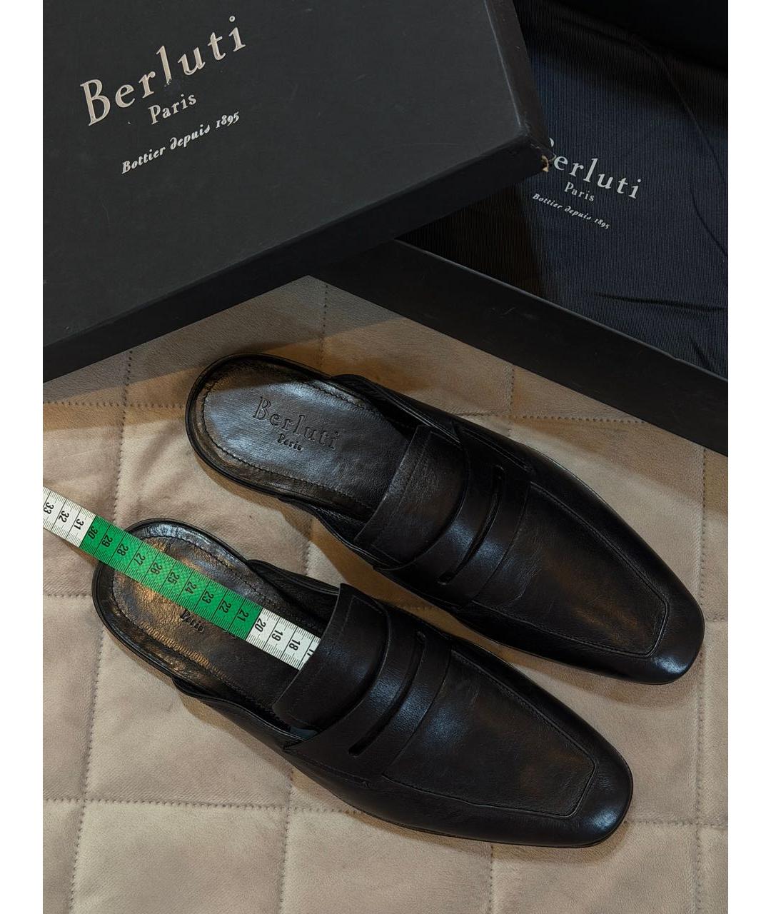 BERLUTI Черные кожаные лоферы, фото 8