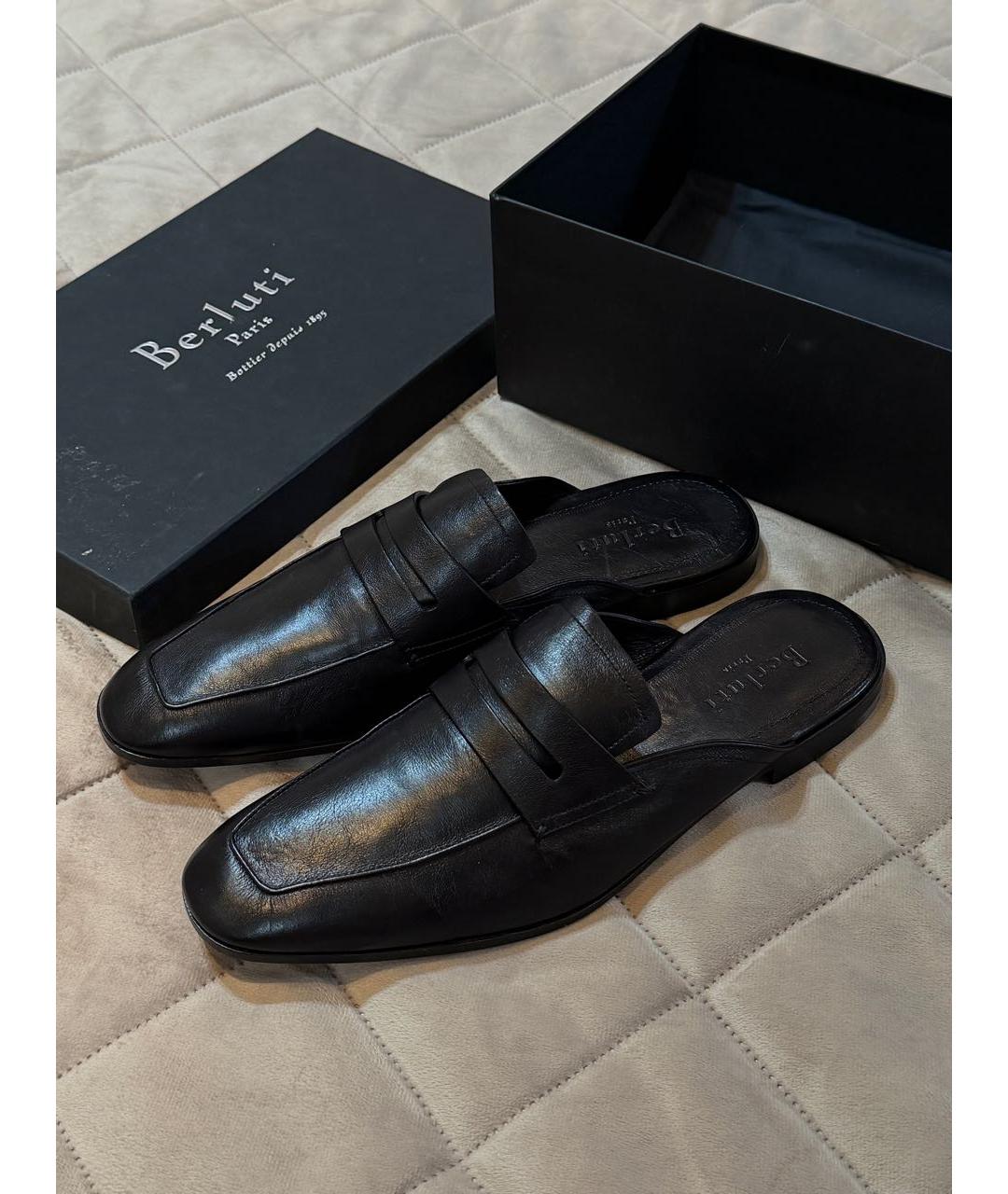 BERLUTI Черные кожаные лоферы, фото 2